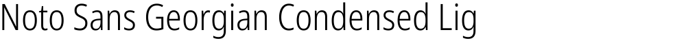 Noto Sans Georgian Condensed Light