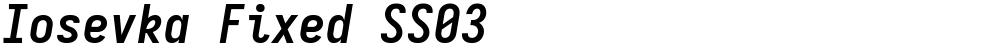 Iosevka Fixed SS03