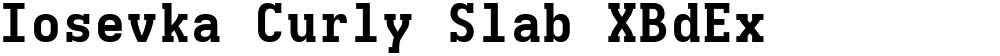 Iosevka Curly Slab XBdEx