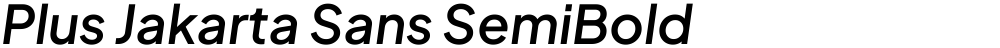 Plus Jakarta Sans SemiBold