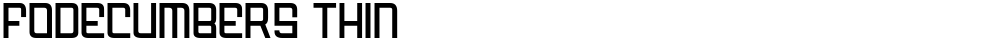 FODECUMBERS THIN