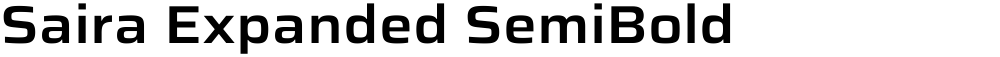 Saira Expanded SemiBold