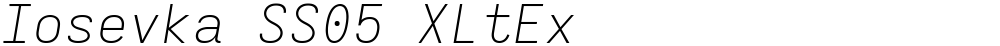 Iosevka SS05 XLtEx