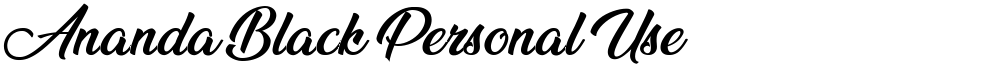 Ananda Black Personal Use