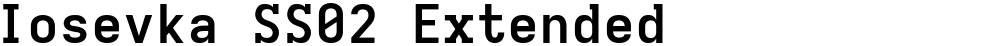 Iosevka SS02 Extended