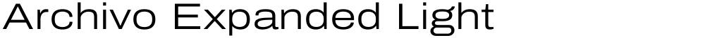 Archivo Expanded Light