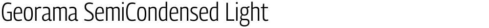 Georama SemiCondensed Light