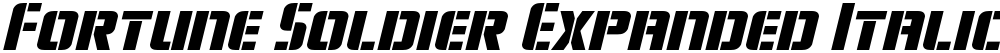 Fortune Soldier Expanded Italic