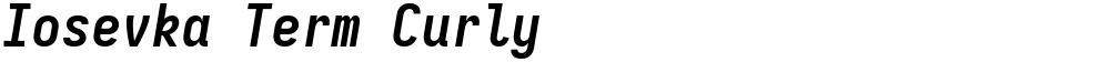Iosevka Term Curly