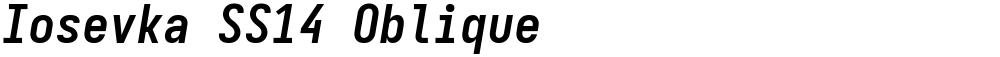 Iosevka SS14 Oblique