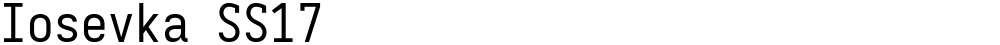 Iosevka SS17