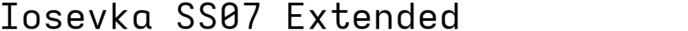 Iosevka SS07 Extended