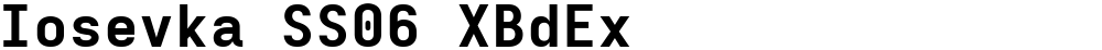 Iosevka SS06 XBdEx