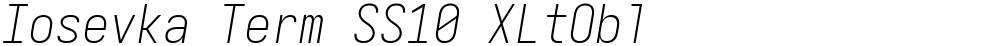 Iosevka Term SS10 XLtObl