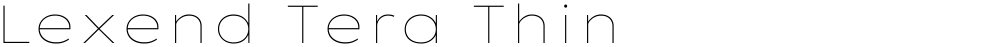 Lexend Tera Thin