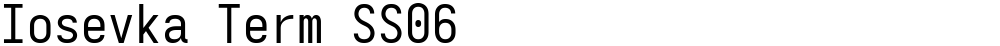 Iosevka Term SS06