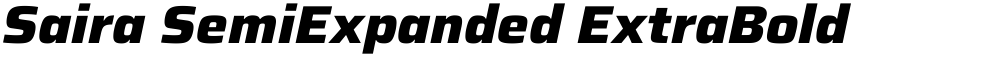 Saira SemiExpanded ExtraBold