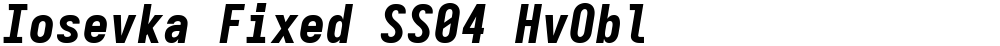Iosevka Fixed SS04 HvObl