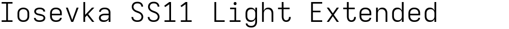 Iosevka SS11 Light Extended