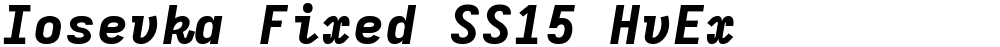 Iosevka Fixed SS15 HvEx