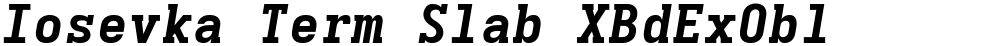 Iosevka Term Slab XBdExObl