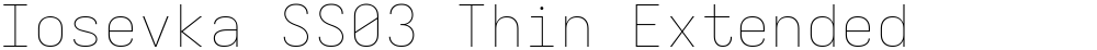 Iosevka SS03 Thin Extended