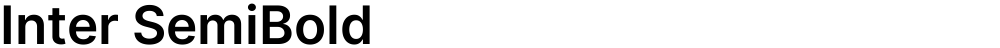 Inter SemiBold