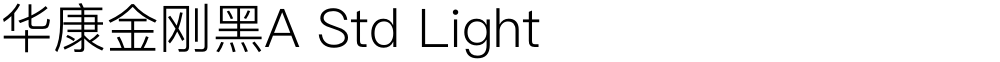 华康金刚黑A Std Light