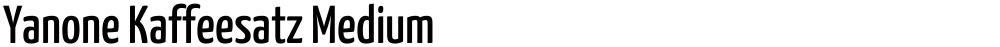 Yanone Kaffeesatz Medium