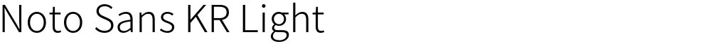 Noto Sans KR Light
