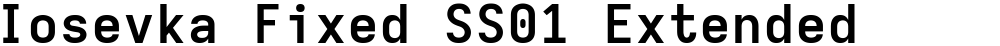 Iosevka Fixed SS01 Extended