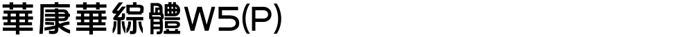 華康華綜體W5(P)