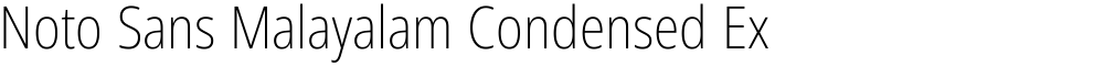 Noto Sans Malayalam Condensed ExtraLight