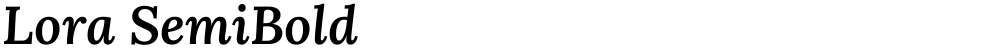 Lora SemiBold