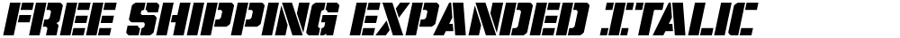 Free Shipping Expanded Italic