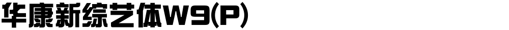华康新综艺体W9(P)