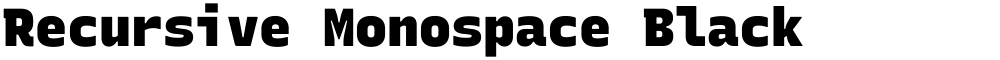 Recursive Monospace Black