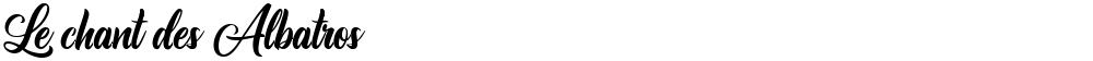 Le chant des Albatros
