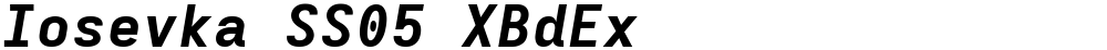 Iosevka SS05 XBdEx