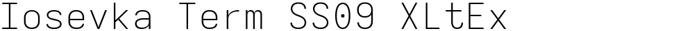 Iosevka Term SS09 XLtEx