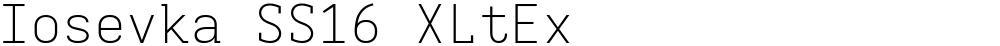 Iosevka SS16 XLtEx
