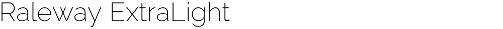 Raleway ExtraLight