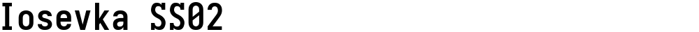 Iosevka SS02