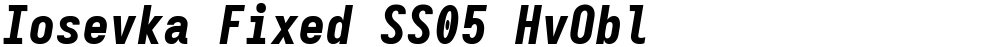 Iosevka Fixed SS05 HvObl
