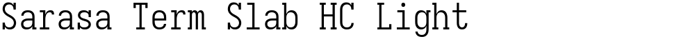Sarasa Term Slab HC Light