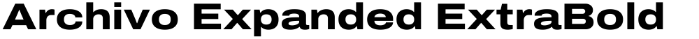 Archivo Expanded ExtraBold