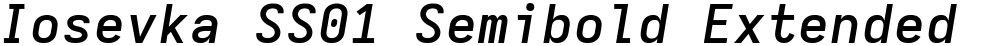 Iosevka SS01 Semibold Extended