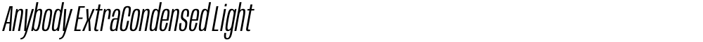 Anybody ExtraCondensed Light