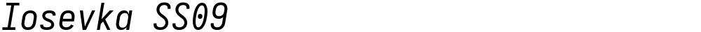 Iosevka SS09