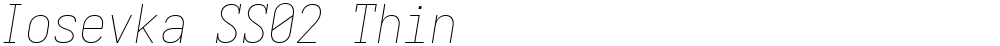 Iosevka SS02 Thin